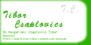 tibor csaplovics business card